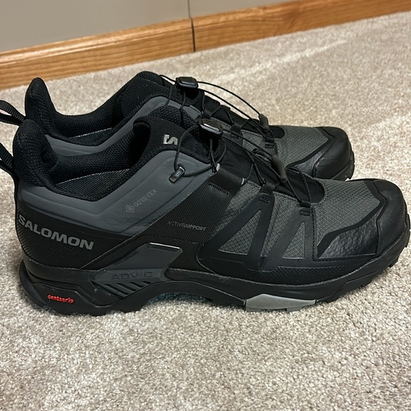 SALOMON X Ultra 4 GTX Hiking/Running Shoes, Black/Magnet, Size 12, Style 413851 - Picture 7 of 15